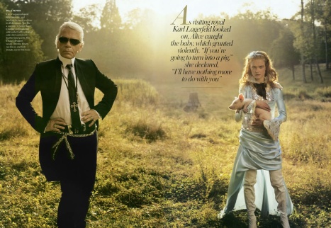 Karl Lagerfeld et Natalia Vodianova par Annie Leibovitz