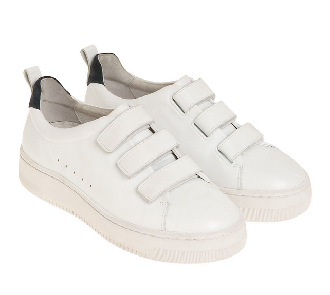 chaussure blanche a scratch femme