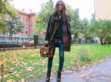 L'écharpe à carreaux