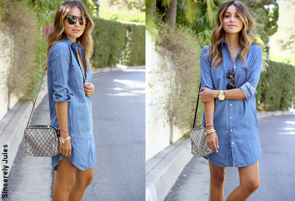 Robe-chemise en jean