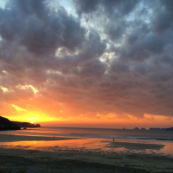 Coucher de soleil sur la presqu'le de Crozon