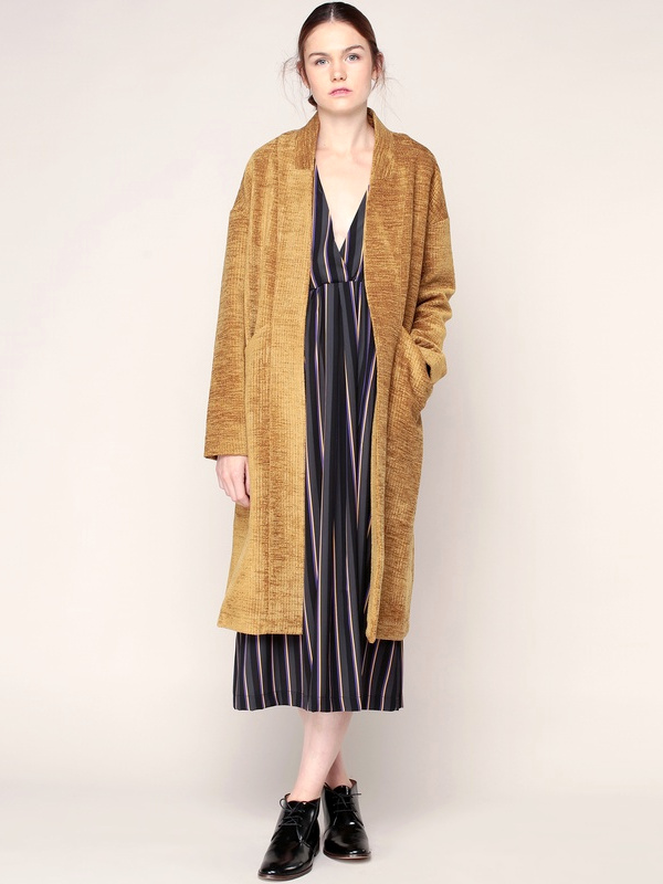 Manteau peignoir ocre