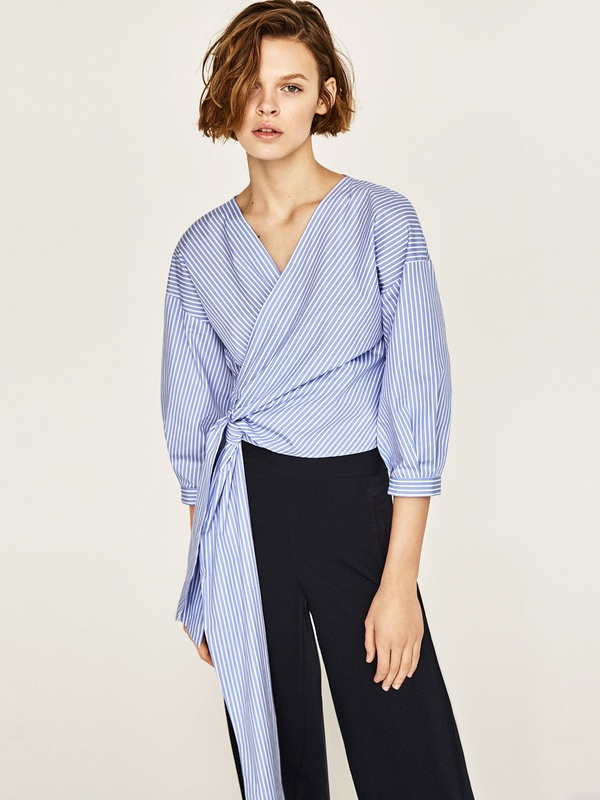 Blouse cache-coeur Zara