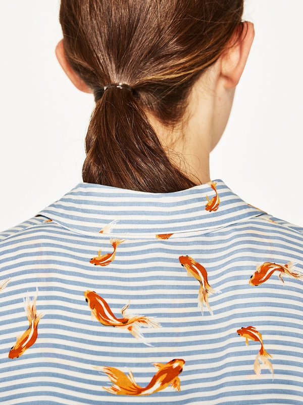 Chemise imprims poissons Zara