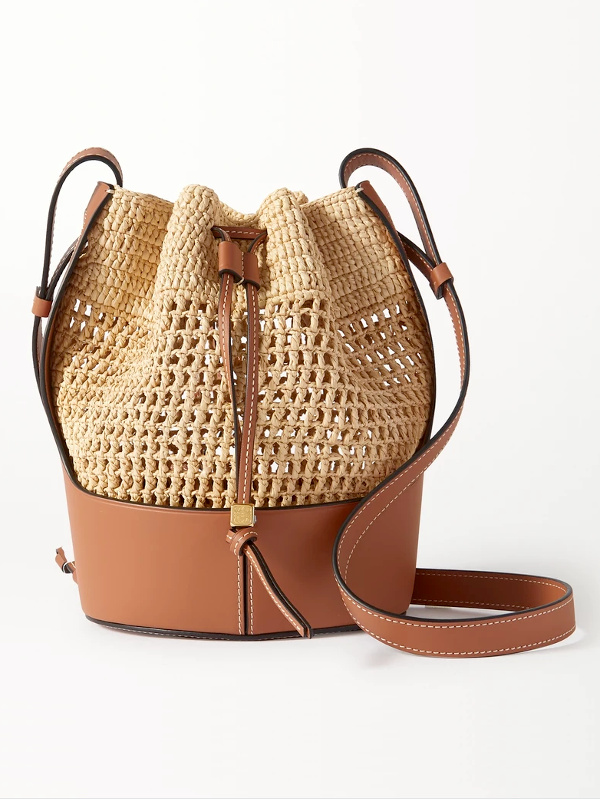 Sac mix raphia/cuir