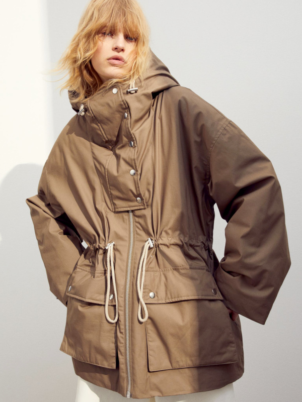 Parka beige fonc H&M