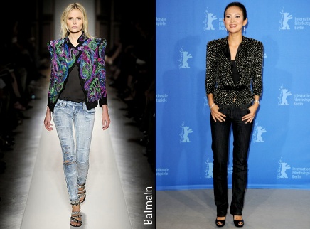 Dfil Balmain et Zhang Ziyi