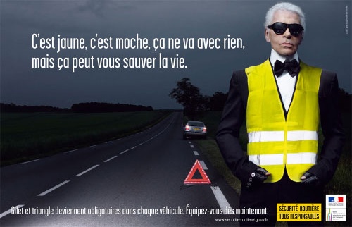 Karl Lagerfeld pour la scurit routire