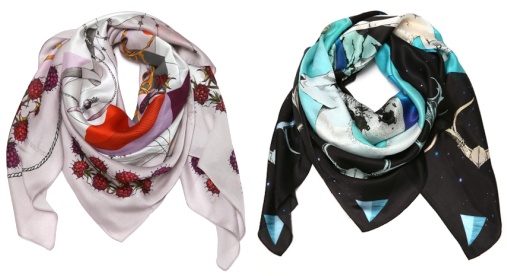 Foulards en soie Forget me not