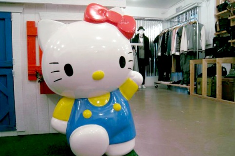 Officiel Hello Kitty-Amour Coeur-Enfants/Filles Pyjama tee-shirt/top-gris clair 
