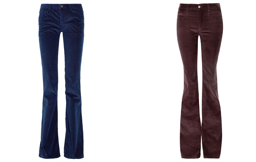 Pantalon pattes d'eph' en velours