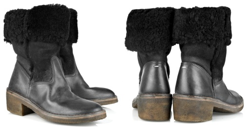 Boots en shearling Maison Martin Margiela