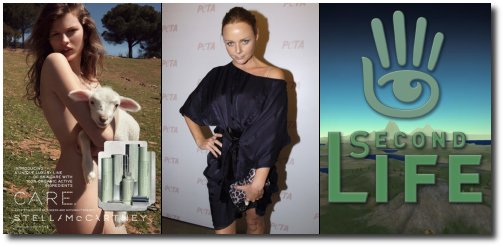 Stella McCartney et PETA sur Second Life