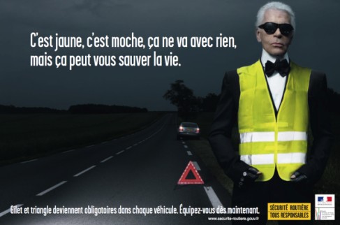 Karl Lagerfeld pour la scurit routire