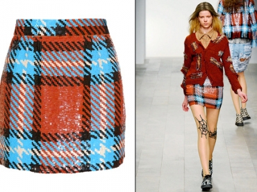 Mini jupe tartan Ashish