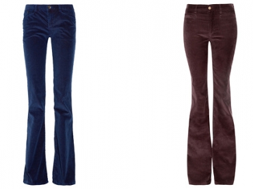 Le pantalon pattes d'eph' en velours