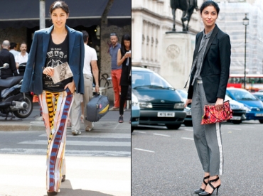 Les pantalons imprimés de Caroline Issa