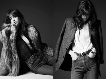 Le jean taille haute Saint Laurent