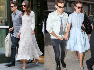 Les souliers métallisés de Keira Knightley
