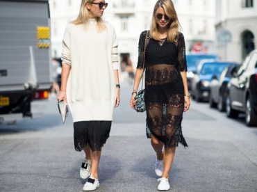 Jupe midi + pull long = le bon mix ?