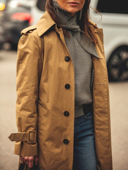 Trench + blouson au col nou = le bon mix