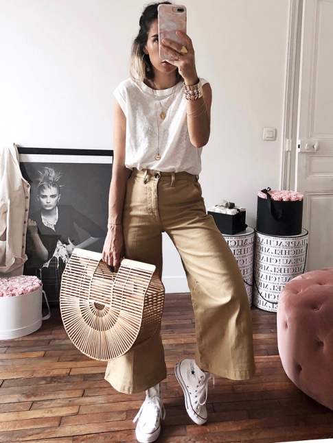 Le pantalon large 7/8, l'atout 