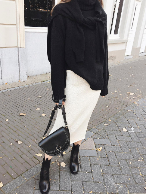 Le parfait total look noir et blanc #31