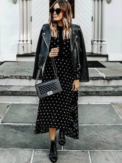 Rien de tel qu'une pice  pois pour patiner un look rock !
