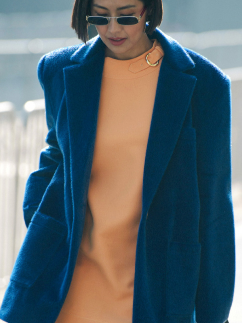 Bleu cobalt + pche = le bon mix