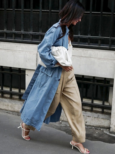 Wanted : un trench en jean dlav !