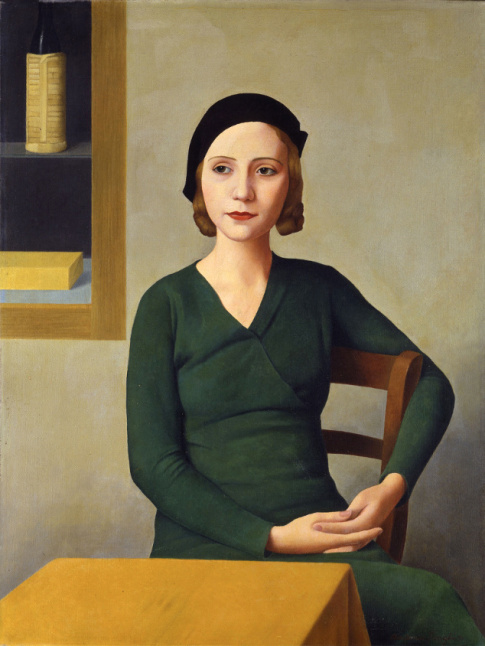 Mlant retenue et fminit timide, ce portrait pousse  imaginer la vie de cette femme en vert...