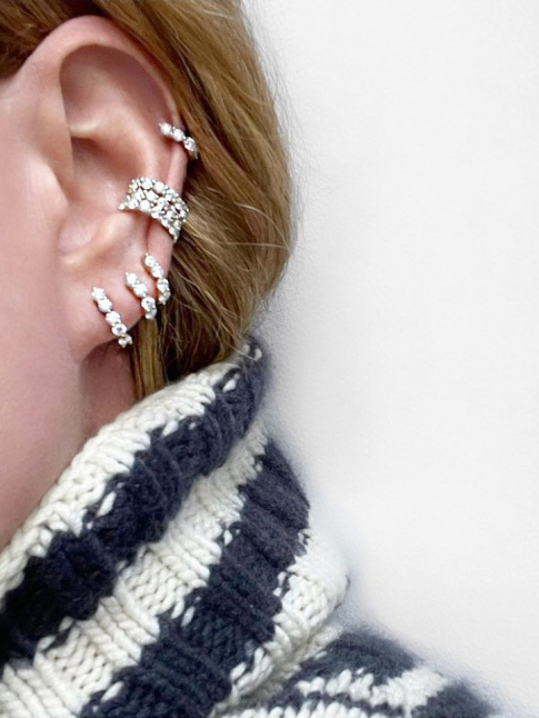 Ear cuff prcieux + col roul en grosse maille douillette = le bon mix