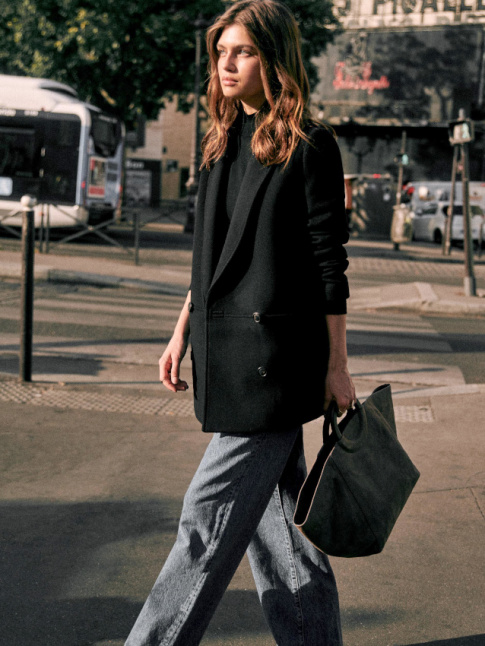 Wanted : un blazer crois lgrement oversize  porter avec un jean !