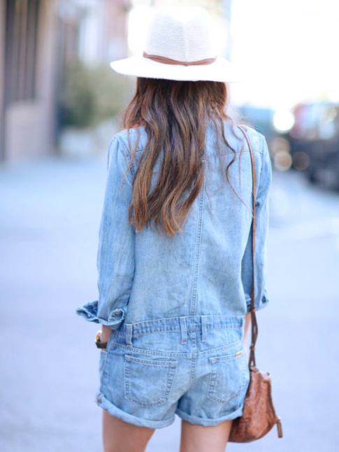 La chemise-short en jean : la pice hybride qui fait drlement envie !