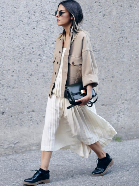 Le blouson oversize : idal pour rchauffer une robe lgre !