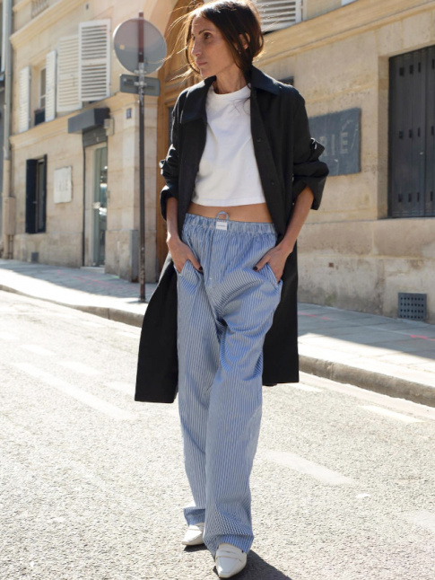 Pour ou contre le bas de pyjama ray port en guise de pantalon ?