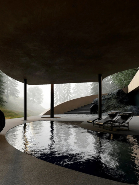 Atmosphre mystrieuse + brume + piscine = le bon mix