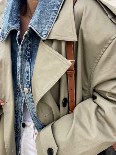 Aussi intemporel qu'efficace, le duo trench/blouson en jean est  consommer sans modration !