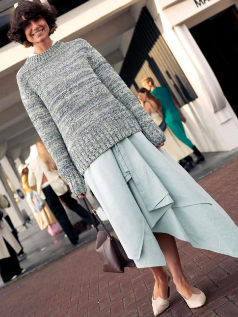Envie de marier jupe longue et pull oversize !