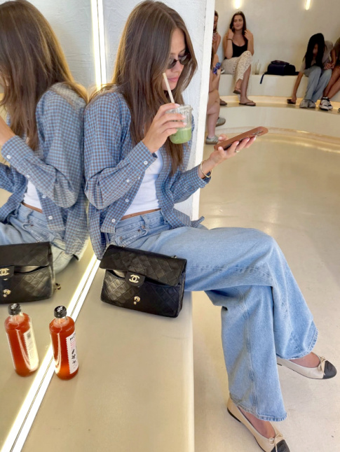 Marier ballerines et carreaux casual est toujours une bonne ide !