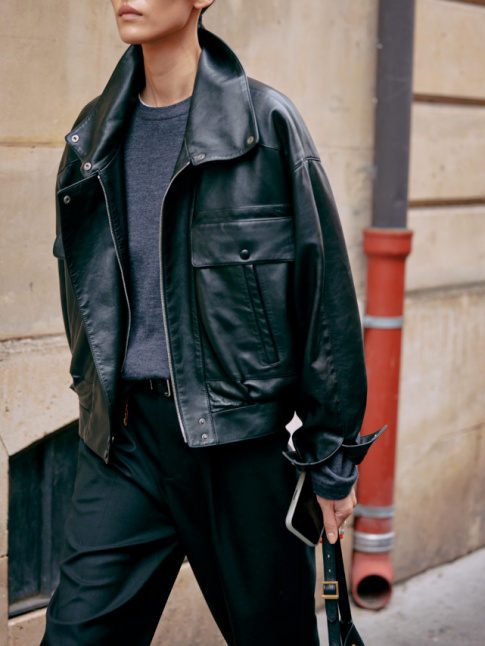 Rien de tel qu'un blouson en cuir pour affter l'nergie d'un look casual/urbain !