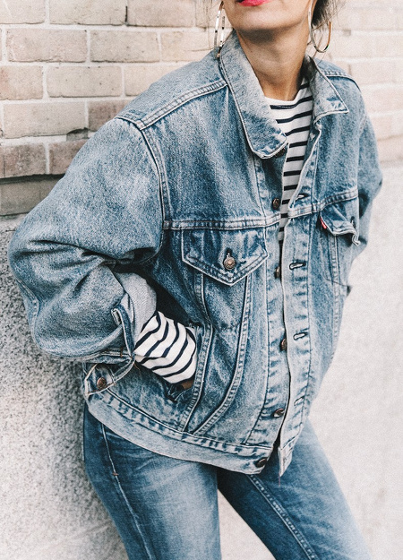 Veste en jean oversize + marinire