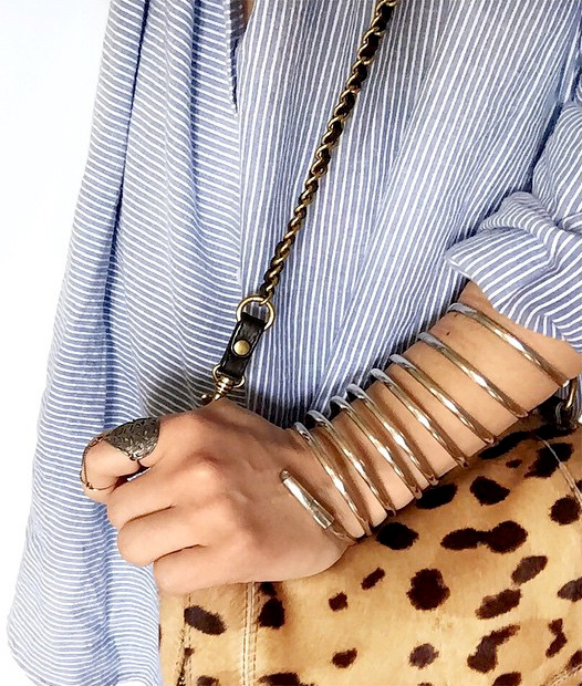 L�opard + rayures bleues et blanches = le bon mix