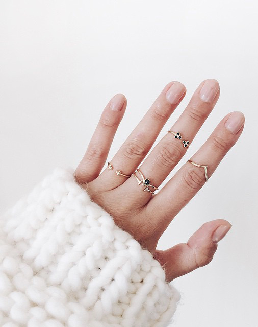 On aime quand bagues ultra fines et maille �paisse se t�lescopent !