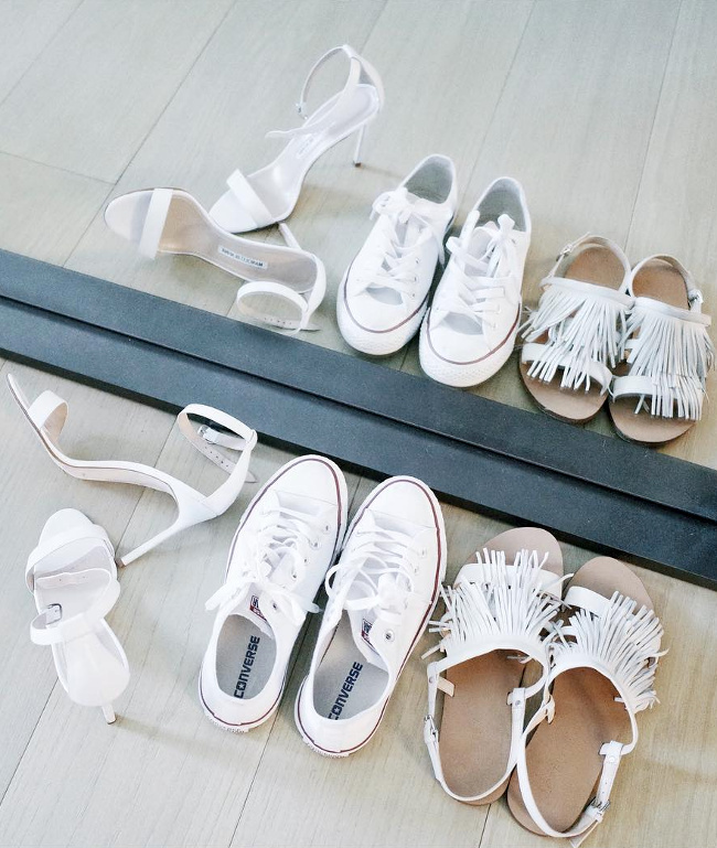 Wanted : une collection h�t�roclite de chaussures blanches !