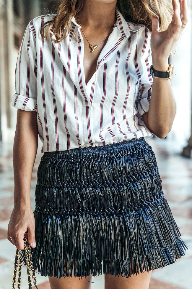 La jupe en raphia Isabel Marant, adorable mais � laisser aux bords de plage...