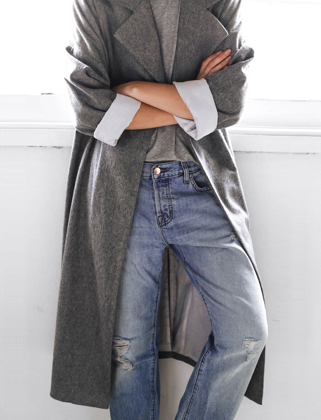 Jean boyfriend + veste oversize = le bon mix