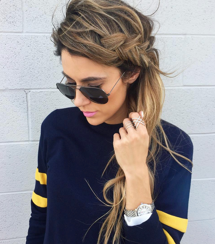 Oui � la demi couronne de tresse !