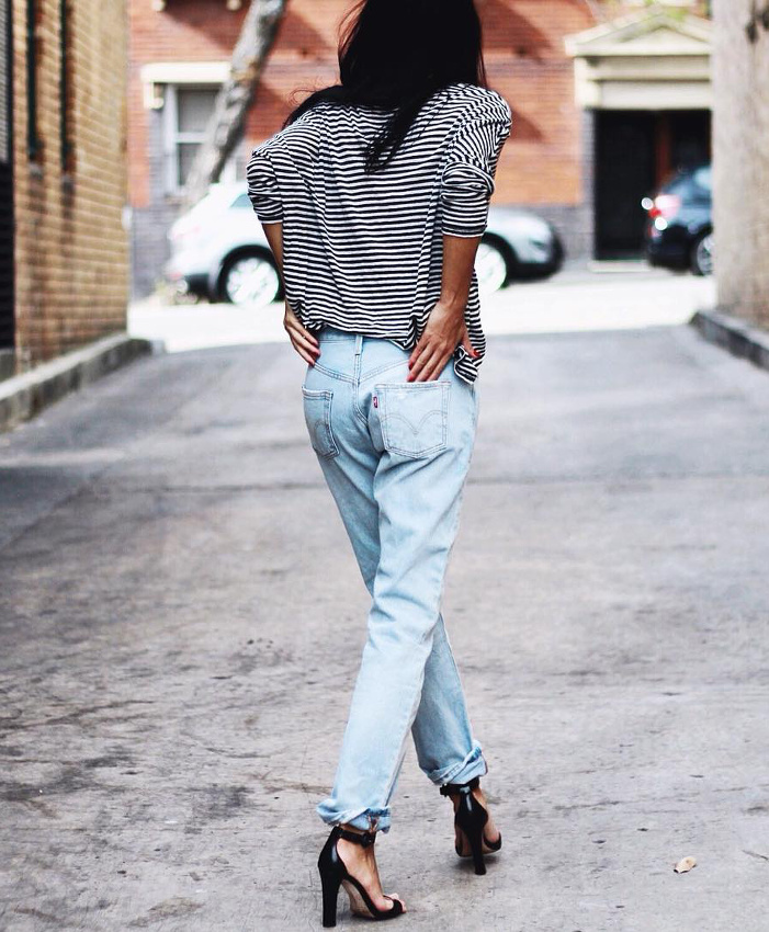 Rien de tel qu'une paire de talons pour r�hausser un look casual !