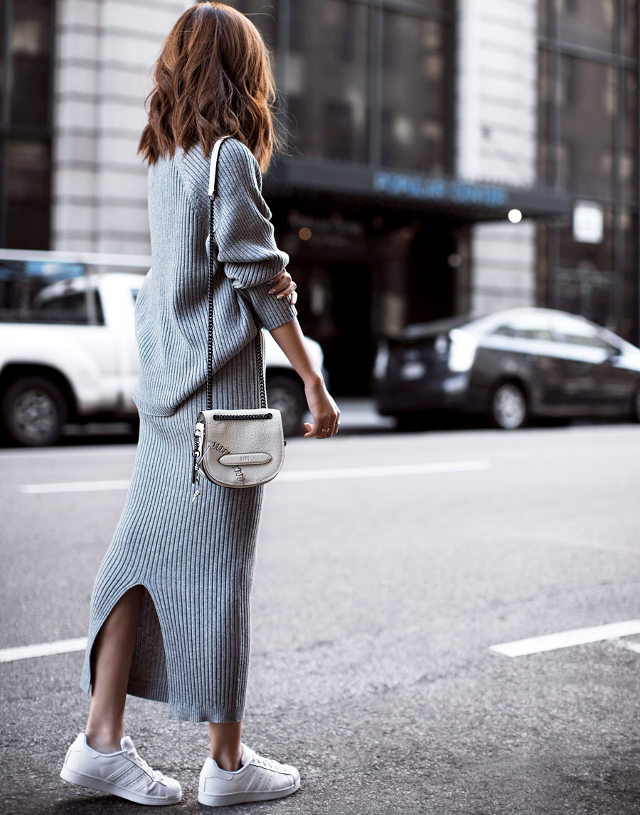 Wanted : une robe pull grise ultra cosy